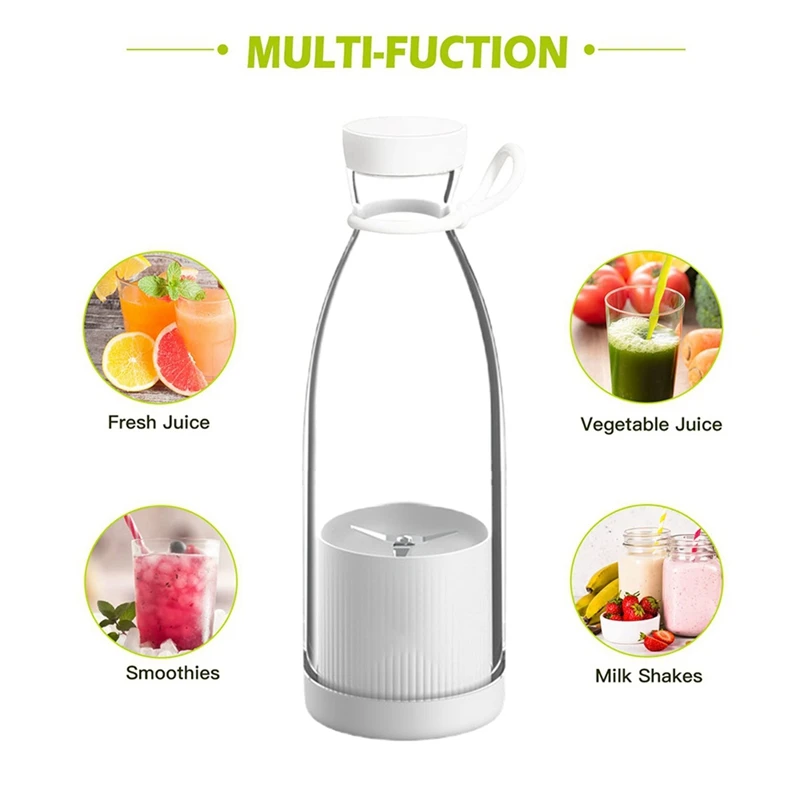 300ML Portable Blender Electric Juicers Fruit Mixers USB Rechargeable Smoothie Mini Blender Personal Juicer