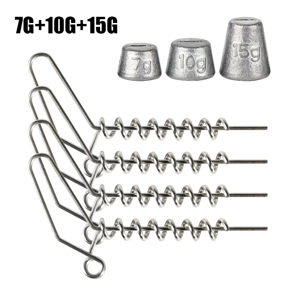 Spinpoler Multi Tiefe Flache Schraube Hecht Keine Rotation System 5g 10g 15g 20g Blei Softbait Curltail Rig Angelausrüstung Zubehör