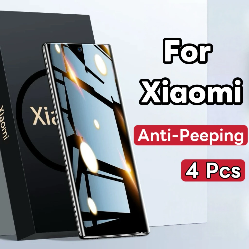

4Pcs The privacy screen protectors for Xiaomi series are not made of tempered glass.