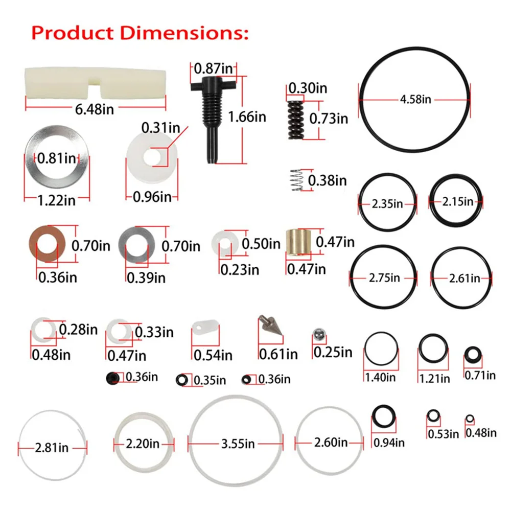 ANX 20 Tons 5302-Mrk Air/Hydraulic Bottle Seal Kit , Suitable for Major Repairs for 20-Ton Pneumatic Air/Hydraulic Bottle Jacks