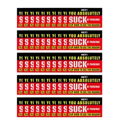 Funny Bad Parking Cards - You Suck At Parking Cards -Funny Parking Violation Tickets With Multi Violation Reasons -Pack Of 50