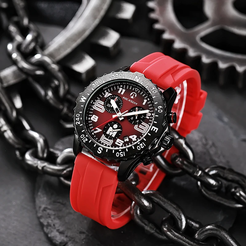 Reloj de pulsera de cuarzo para hombre, cronógrafo informal de resistencia, luminoso, resistente al agua, de lujo