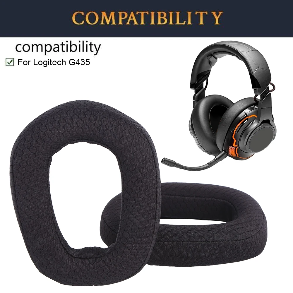 Almofadas de substituição para logitech G435, Capa de almofada para fone de ouvido sem fio, Manga Earmuff macia