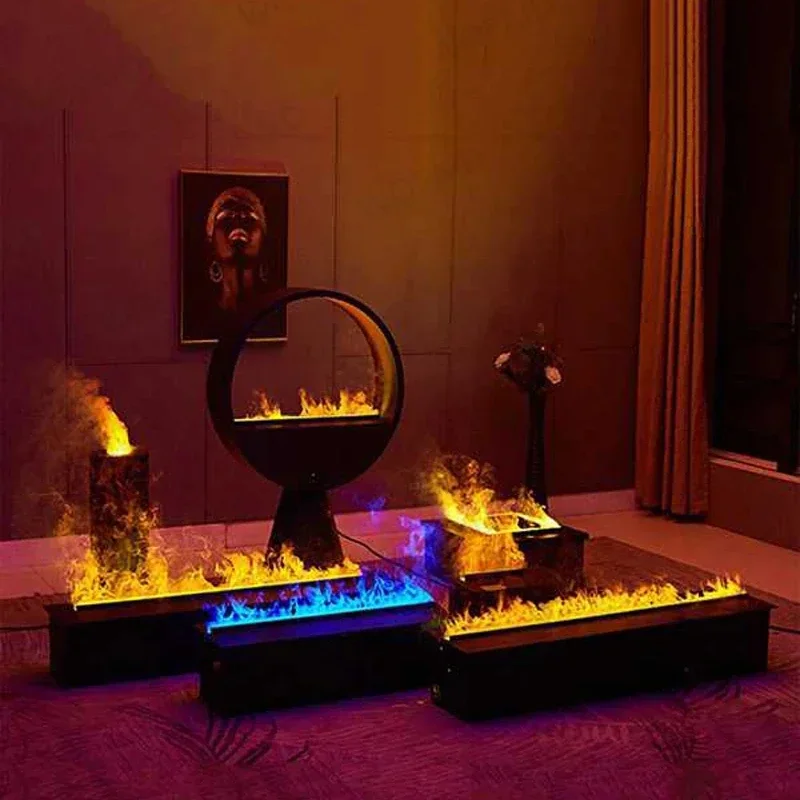 3D Atomized fireplace Decoration With Colorful Flame ECO Decorative fire Mist Intelligent Indoor Electric Water Vapor Fireplace