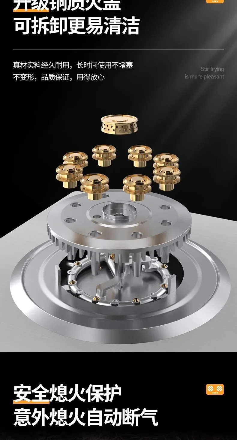 Royalstar Gas Stove Double Burner Built-in Desktop Natural Gas LPG High Power Cooker