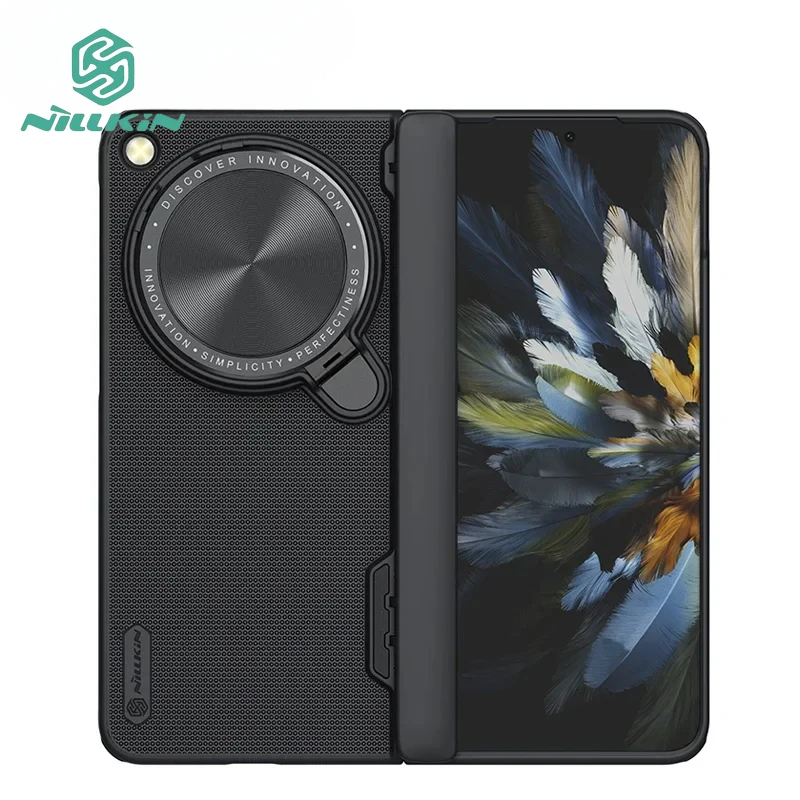 

For OPPO Find N3 Case Nillkin Super Frosted Shield Prop Hard PC Matte Camera Lens Protection Stand Cover For OnePlus Open