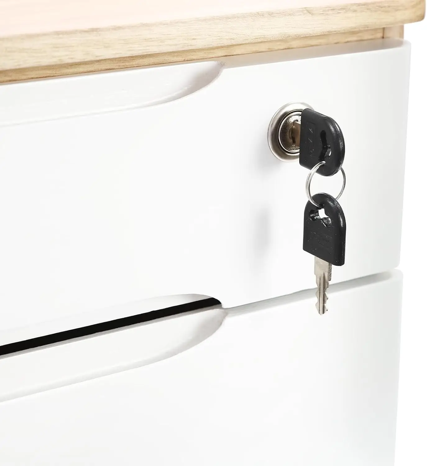 Boîte de rangement de bureau à 2 niveaux, organisation de tiroir de fournitures de bureau avec tiroir verrouillable pour fournitures de bureau, fournitures scolaires