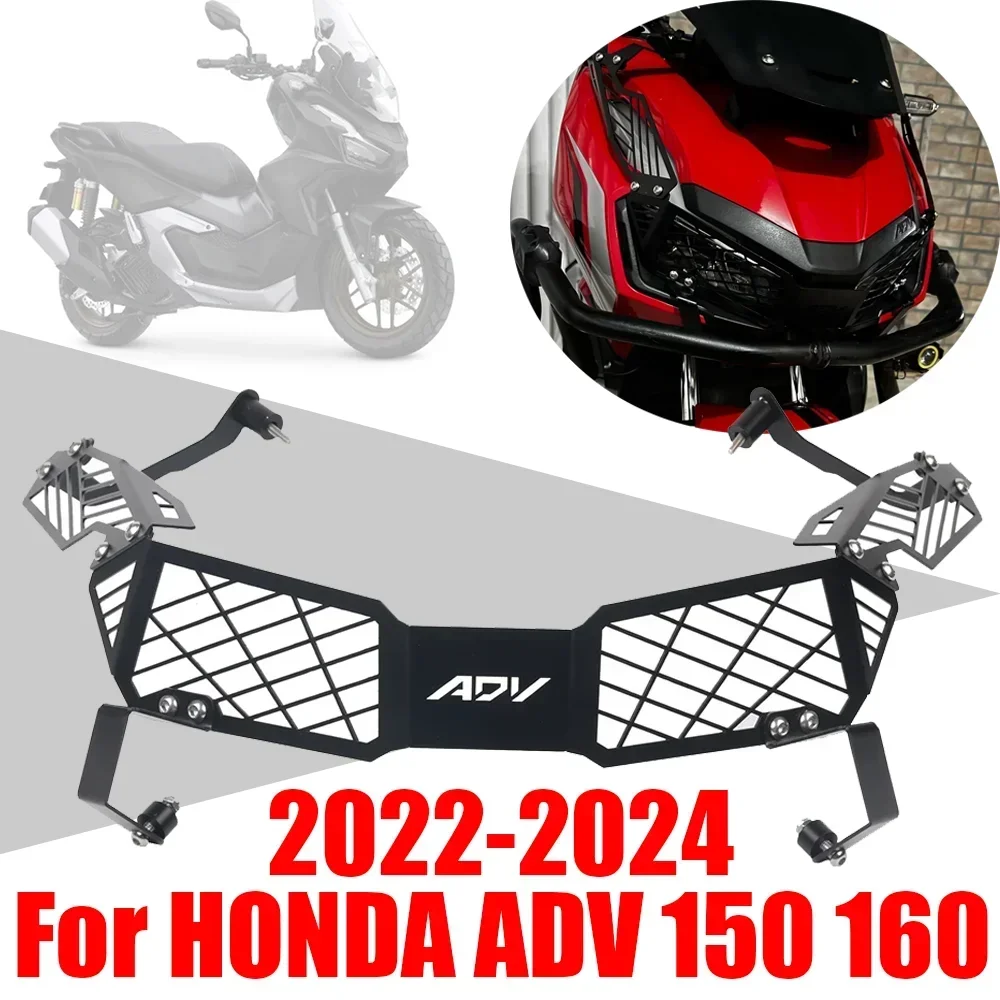 For HONDA ADV150 ADV160 ADV 150 ADV 160 2022 2023 2024 Accossories Headlight Guard Protector HeadLamp Grille Protection Cover