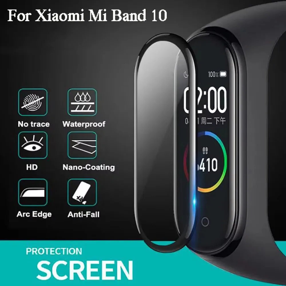 1-3PCS 3D Curved Screen Protector For Xiaomi Mi Band 10 Anti