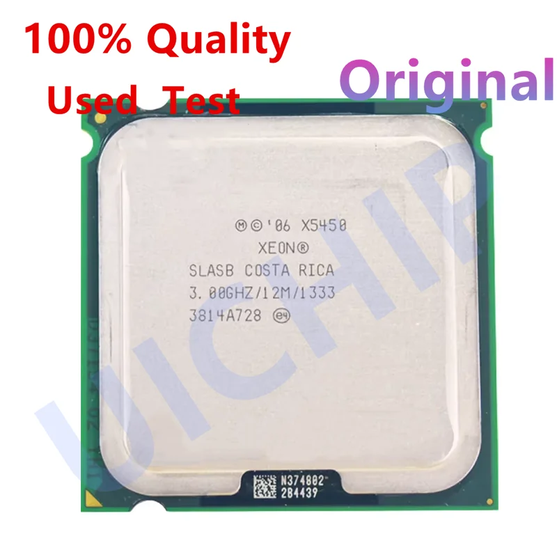 100% Original Xeon X5450 Processor 3.0GHz 12MB 1333MHz SLBBE SLASB works on LGA775 motherboard