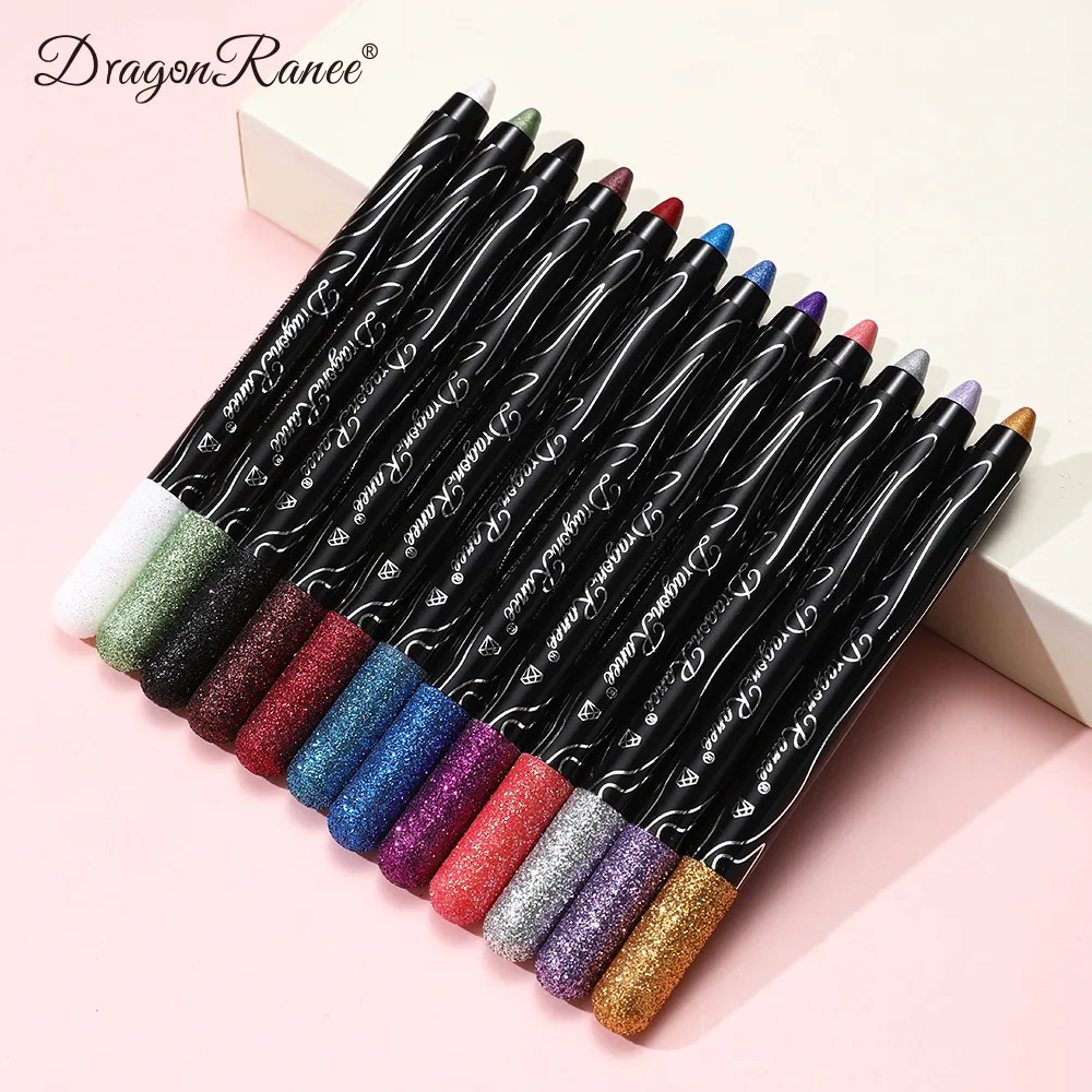 Dragon Ranee-Sombra Multifuncional para os Olhos, Textura Pérola Brilhante Moda, Destaque para Festa, Cosméticos Populares, 12 Cores