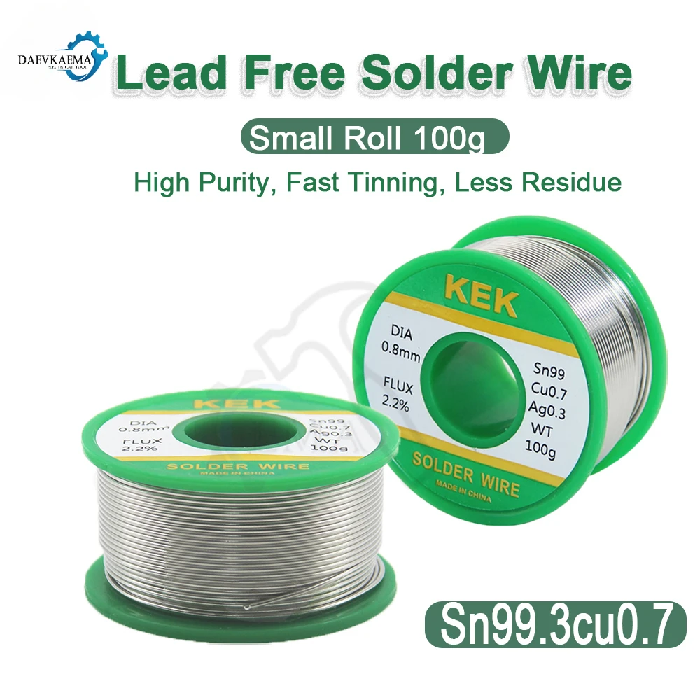 

Lead-free Solder Wire Sn99.3/Cu0.7 High Purity Soldering Wire Roll for Electronic Repair Environmental Protection tin Wire Flux