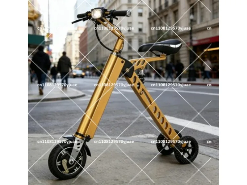 Portable Folding Three-Wheeled Electric Vehicle for Adults