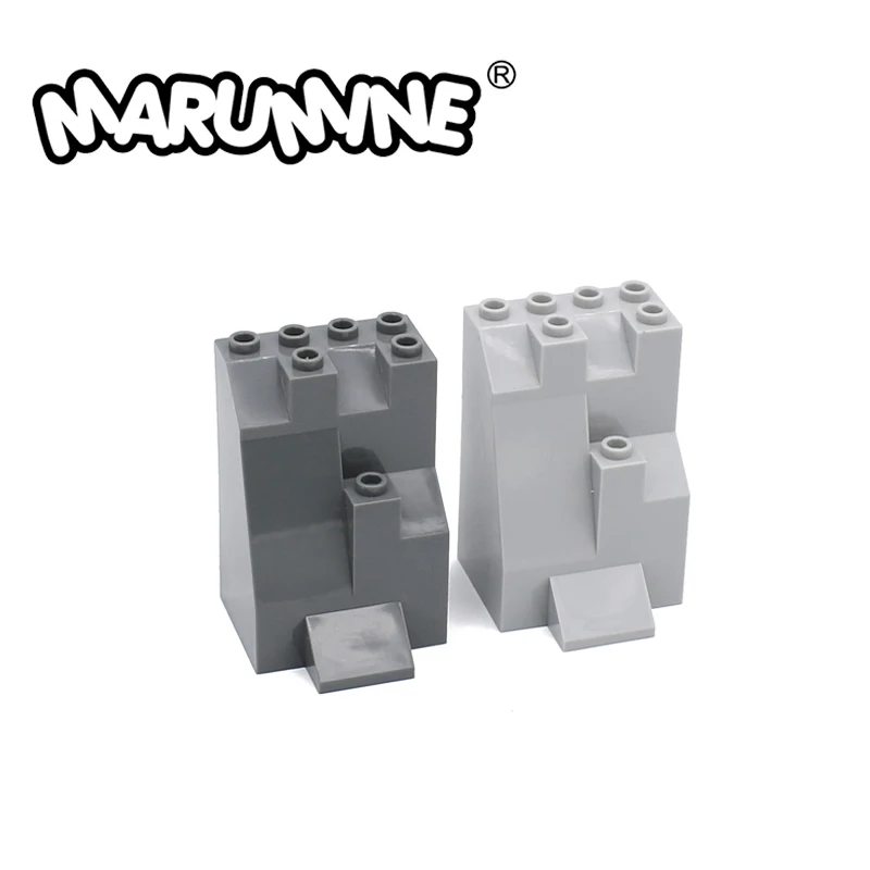 

MARUMINE MOC Building Blocks Accessories Rock Panel 4x4x5 Mountain Hill Stone Bricks Prefabricated Modeling Compatible Parts