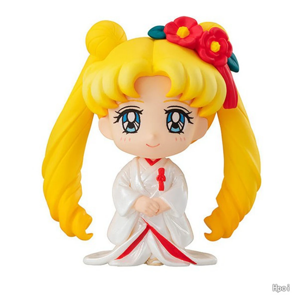 5 Stuks Anime Matroos Maan S Figuur Cartoon Figuarts Mini Kaiou Michiru Tomoe Hotaru Meiou Setsuna Speelgoed Voor Meisjes Model Cadeau Poppen