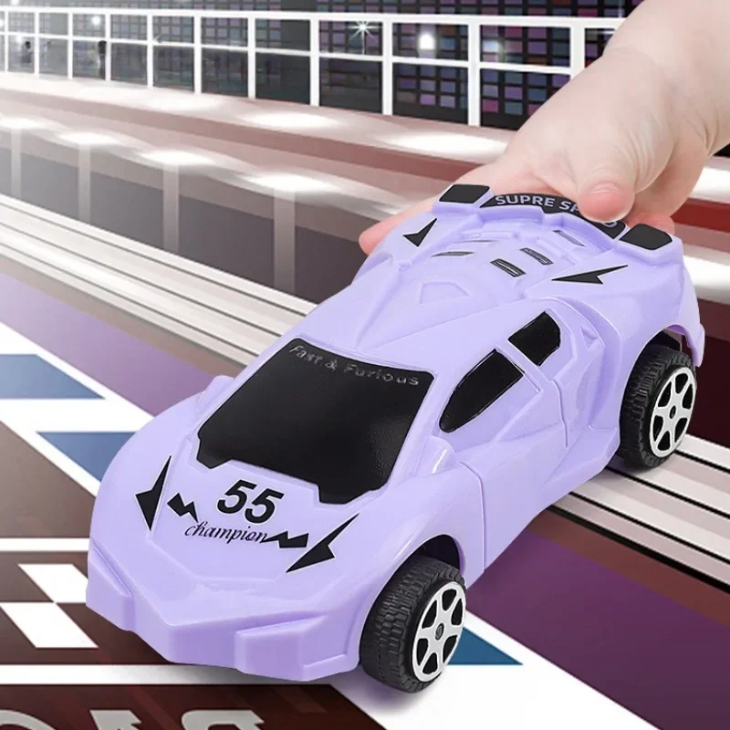 1pcs Plastic Durable Pull Back Racing Cars Inertia Toy Car Cognition Return Vehicles Toy Anti-collision for Kids Children