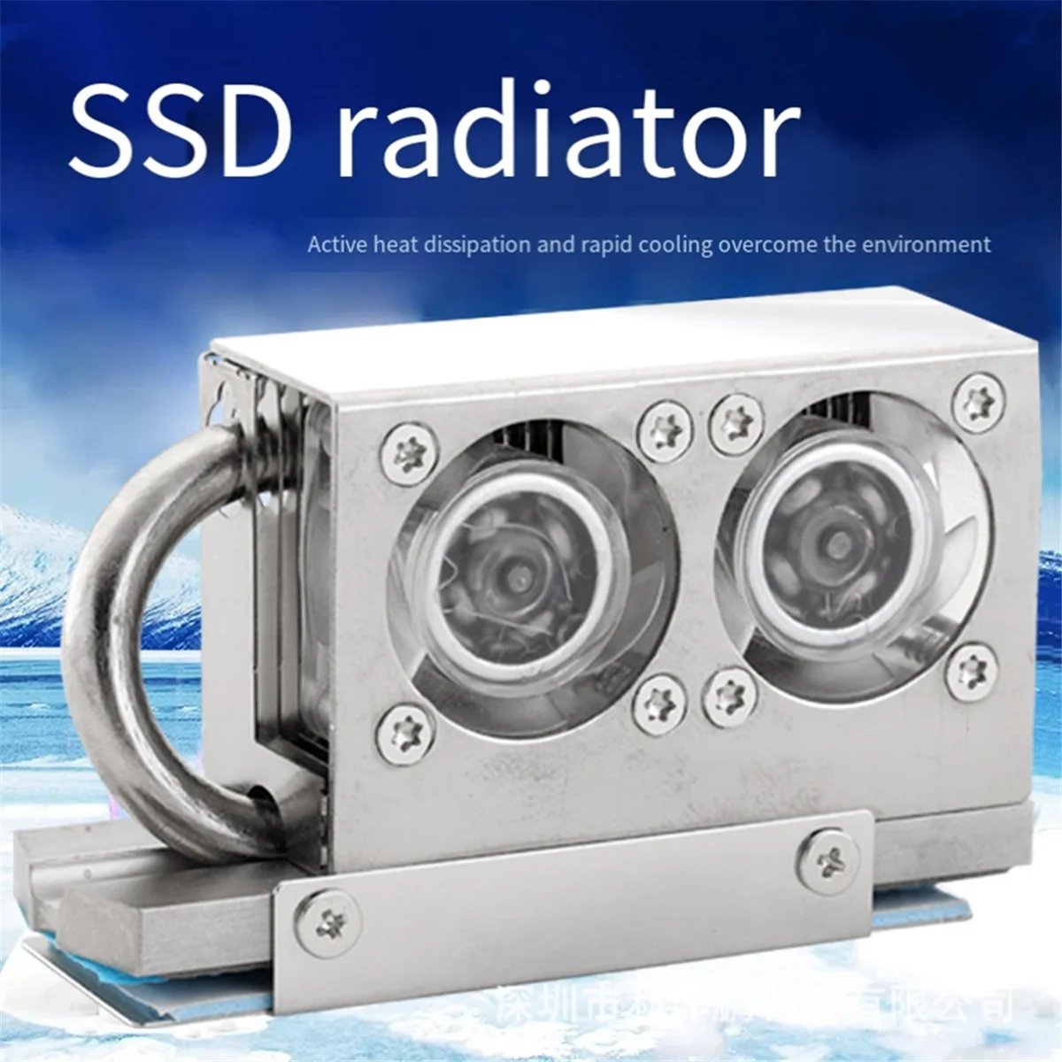 RGB M.2 Hard Disk Heat Dissipation Radiator Sink 3-Pin Connector HDD Cooler High Conductivity Heat Pipe RGB Cooling