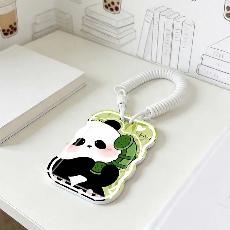 Card Protective Case for Student Bus/Meal Card Protection Case Photo Protector Stretchable Spring Cord Kpop Photocard Holder