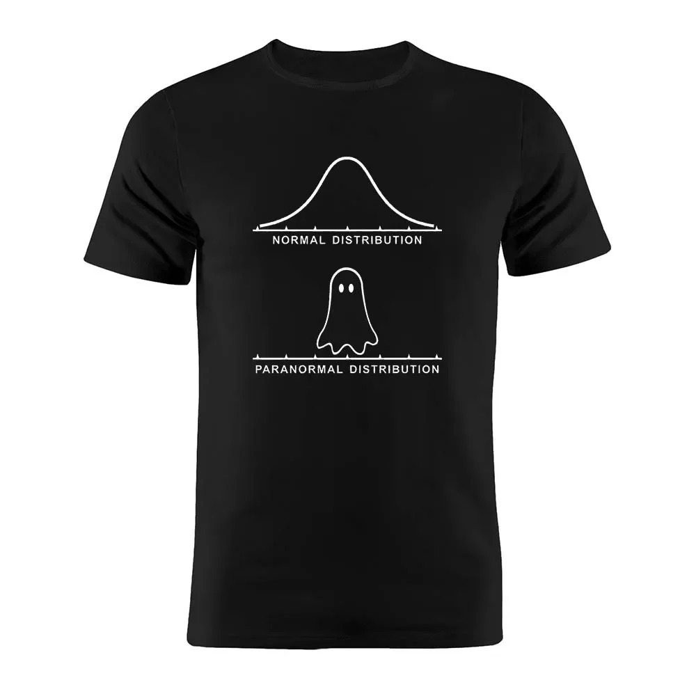 Unisex T Shirt Paranormal Distribution Funny Data Analyst Artwork Black Tee