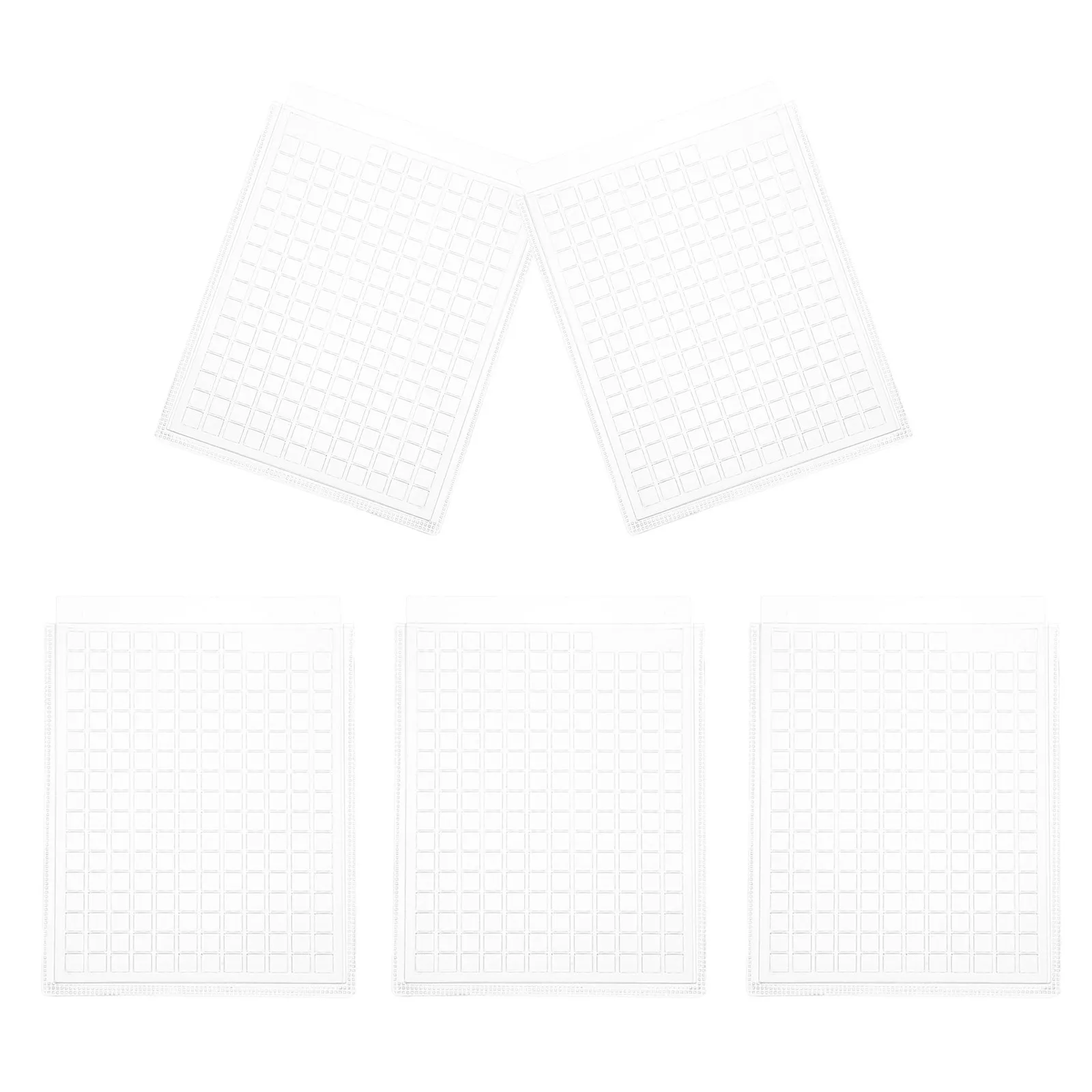 5Pcs Transparent Pull Out Nail Gem Storage Box Individual Compartments Portable Travel Jewelry Organizer Bead Case Display Tray