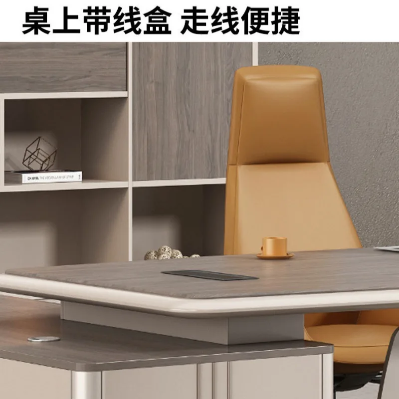 Light luxury high-end boss desk office president desk large  supervisor manager  simple and modern