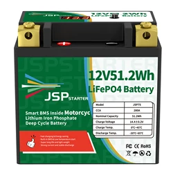 JSP7S 12.8V 51.2Wh CCA 280A BMS Motorcycle Start Battery 12.8V Lithium iron Phosphate Scooter LiFePO4 Batteries YTX7S YTZ7S-BS