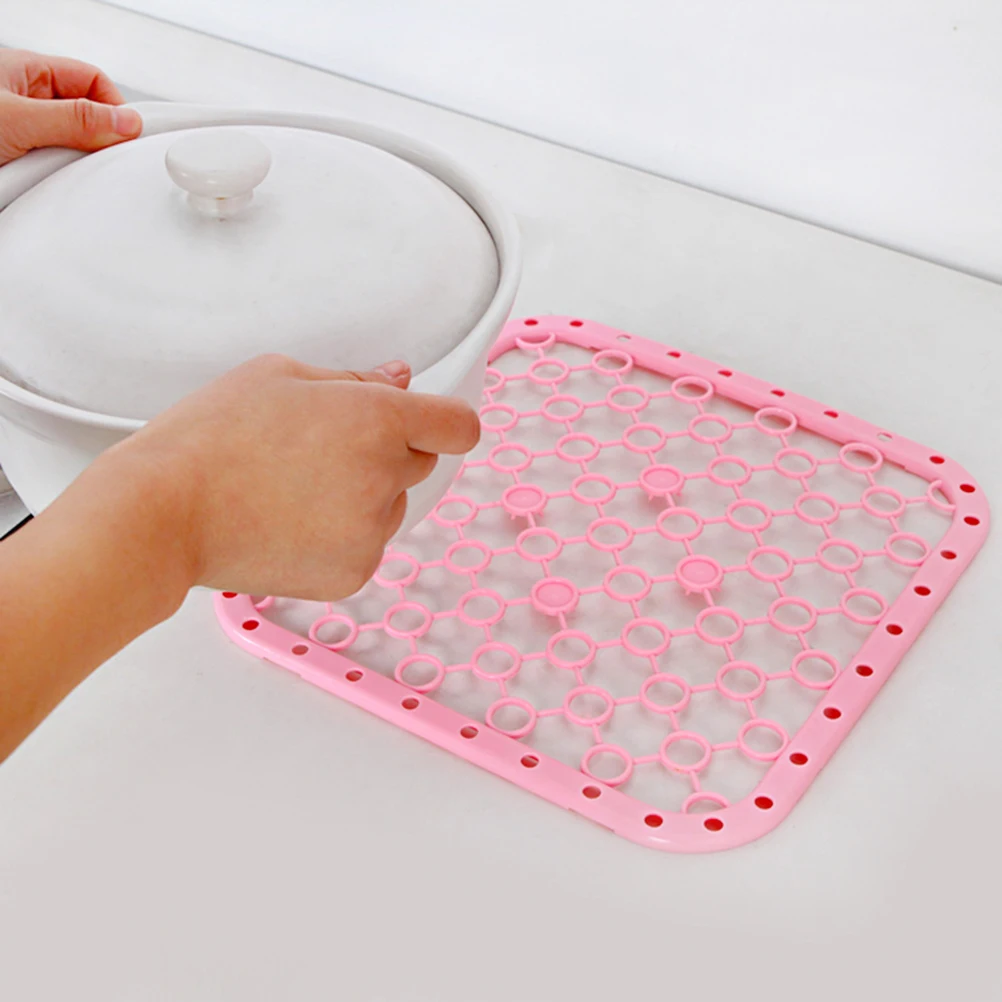 

2 pcs Sink Mat Kitchen Debris Design Dish Drainer Mats Protector Pad Table Placemat Insulation Heat Protect