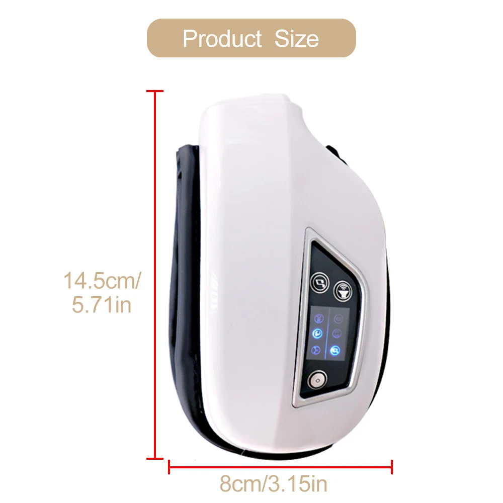 Smart Foldable Eye Massager Rechargeable Bluetooth Eye Care Mask Vibration Massage Relieve Eye Fatigue Portable Relax Device