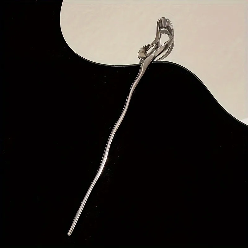 دبوس شعر جديد بسيط وعصري غير منتظم مصنوع من خليط معدني يرتدي يوميًا مع شعر مضفر برأس ماروكو دبوس شعر صغير وفريد من نوعه