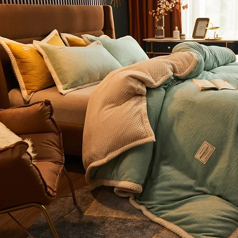 الحليب المخملية الجاكار لحاف الشتاء القابل للإزالة مريحة ودافئة Beibei بطانية مخملية طالب ومهاجع الأطفال لحاف