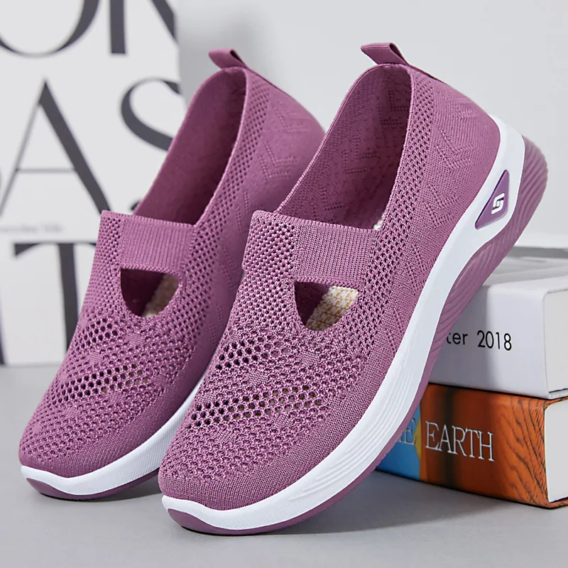 

Shoes for Summer Women 2024 New Shallow Mouth Mesh Single Shoes for Women's Casual Mom Shoes, Wearing Lazy Shoes for Work