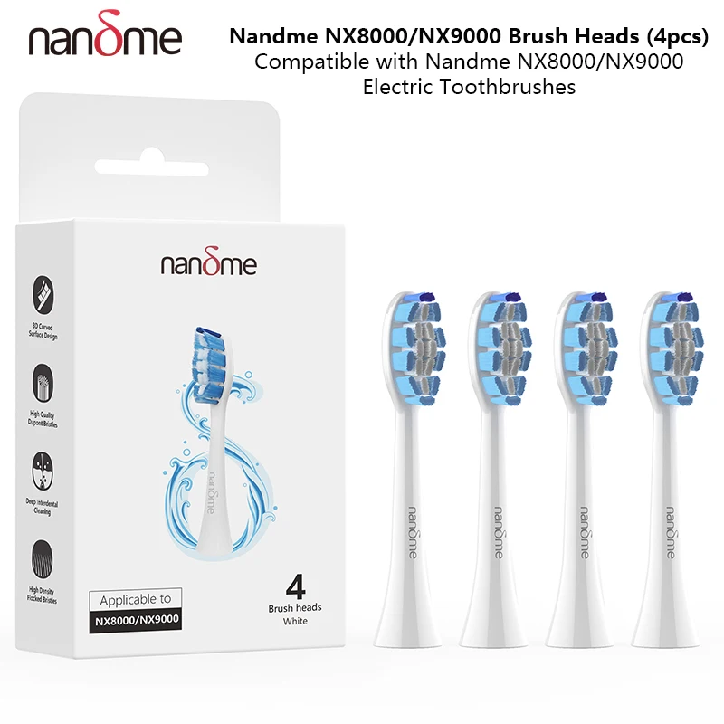 Original Nandme NX8000 NX9000 Brush Heads Smart Sonic Electric Toothbrush Accessories Toothbrush Heads