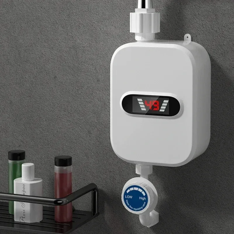 Electric Instant Tankless Water Heater 3500W 3s Fast Heating for Home Bathroom Shower and Kitchen Sink Faucet Use