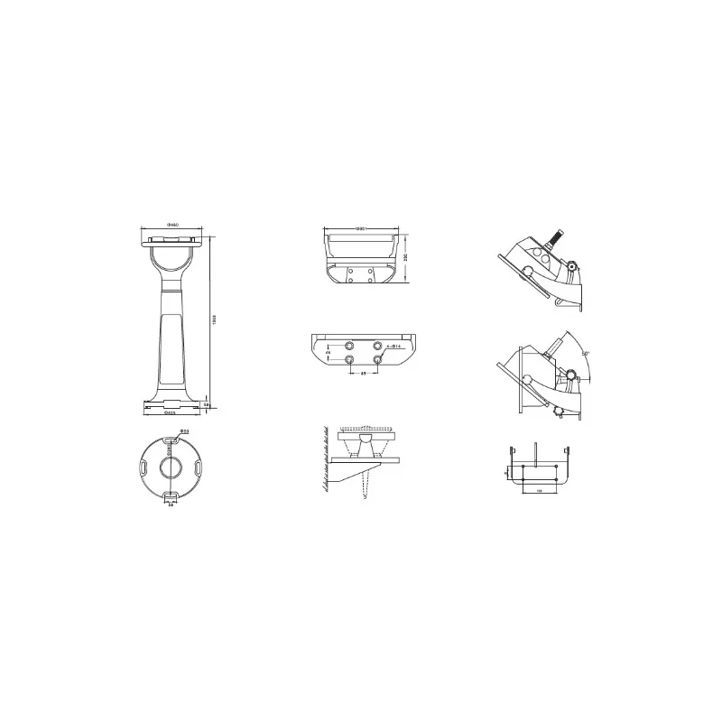 Bearing repeater compass bracket (vertical)/bearing repeater bracket (wall-mounted type)