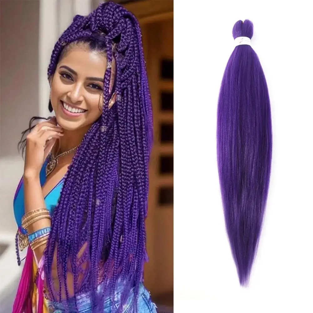 Long Purple Braid Wig For Women Base Wig With Braids Ponytail Clip Halloween Cosplay Costume Wig Women Anime Wig For Stage Party