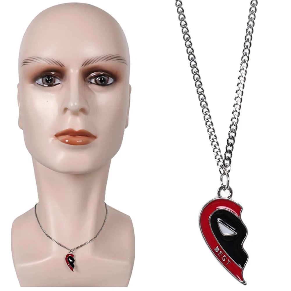 Movie Super Villain Costume Accessories Dead Cosplay Fantasy Pool Necklace Adult Women Men Roleplay Fantasia Jewelry Halloween