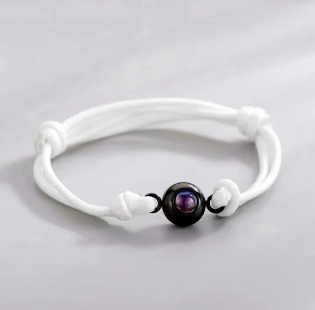 Custom Photo Projection Bracelet Colorful Woven Rope Bracelet For Women Personalized Picture Gift Jewelry