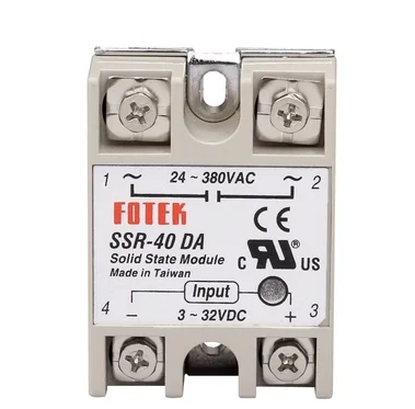 

10PCS SSR-40DA 40A Solid State Relay Module 3-32V Input DC 24-380V AC Output High Quality