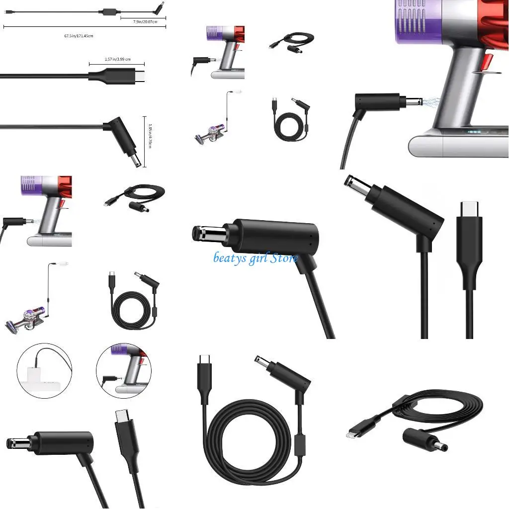 

C7AB Надежный шнур питания для пылесосов V7 Кабель для быстрой зарядки Кабель питания Удобное использование