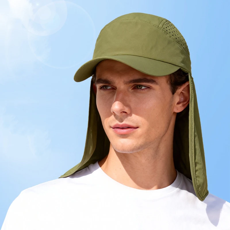 

Fisherman Hat Men Women Neck Flap Cap Summer Sun Protection Breathable Accessory For Hike Climb Outdoor