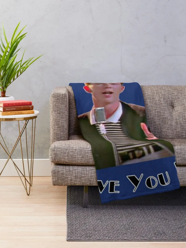 Never Gonna Give You Up Rickroll - Rick Astley Throw Blanket Luxury Cute Blankets