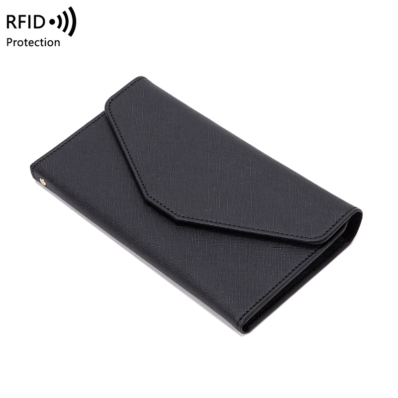 RFID Anti-Theft Brush Passport Bag, Multi-Functional Travel Wallet, Multi-Card Holder, Monochromatic Passport Holder