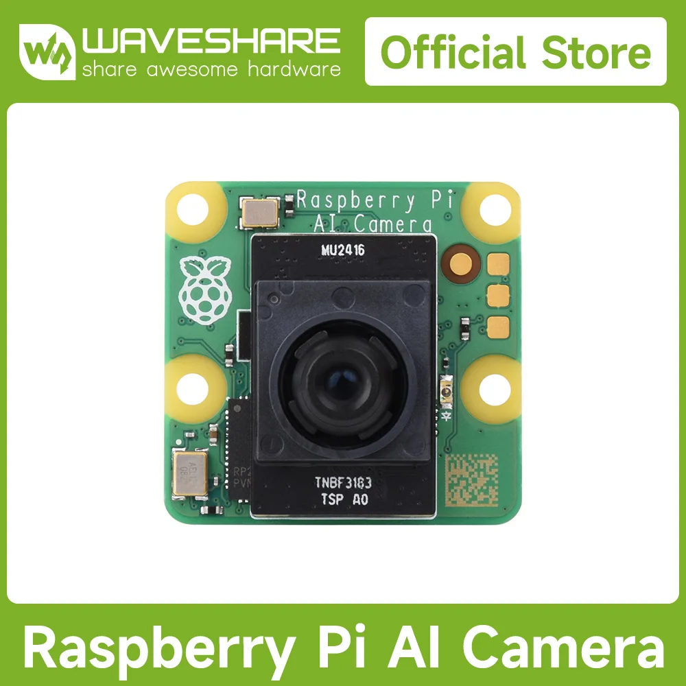 Câmera oficial Raspberry Pi AI, 12MP, sensor de visão inteligente IMX500, 78,3 °   FOV