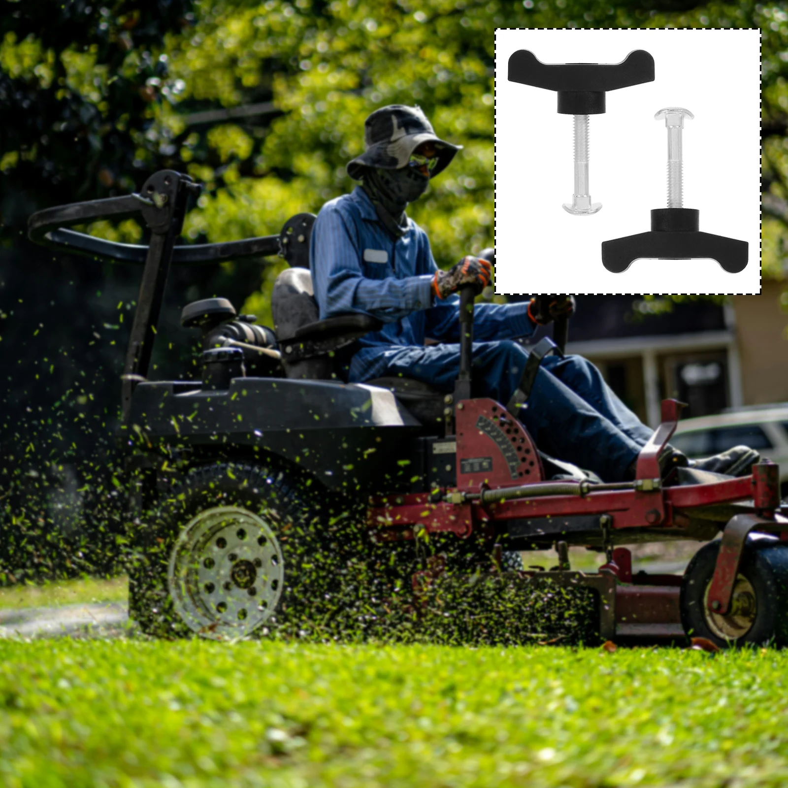 

2 Sets Handrail Screw Nut Lawn Mower Handlebar Bolt Universal T Handle Bolts Push Reel Carriage Knobs Compatible Snapper