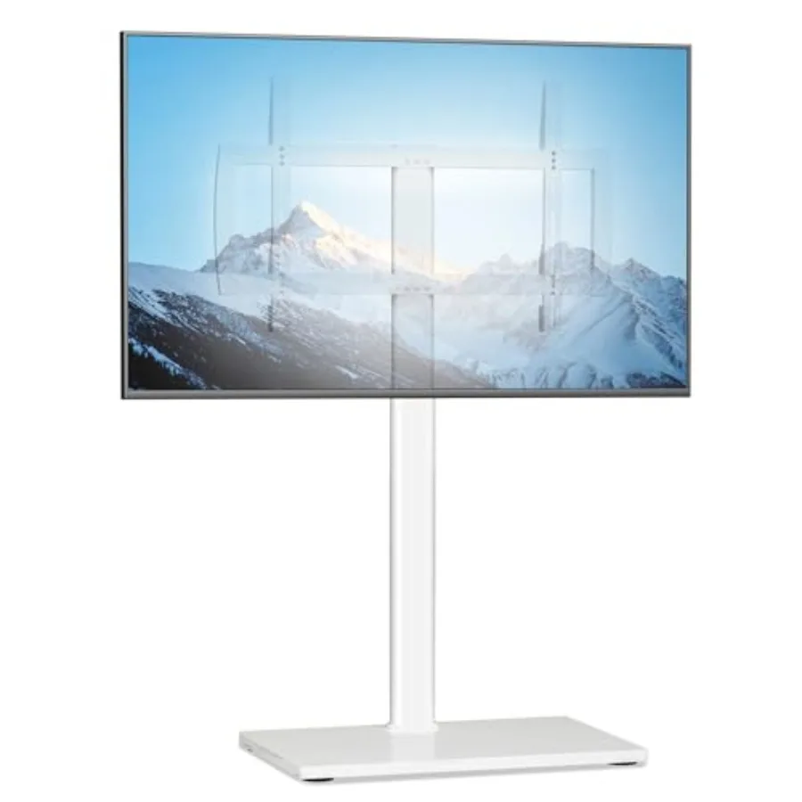 

Universal Pedestal TV Stand with Bracket for 32"-75" TVs Floor TV Stand w/Cable Management Holds 132lbs Max VESA 600x400mm Whit
