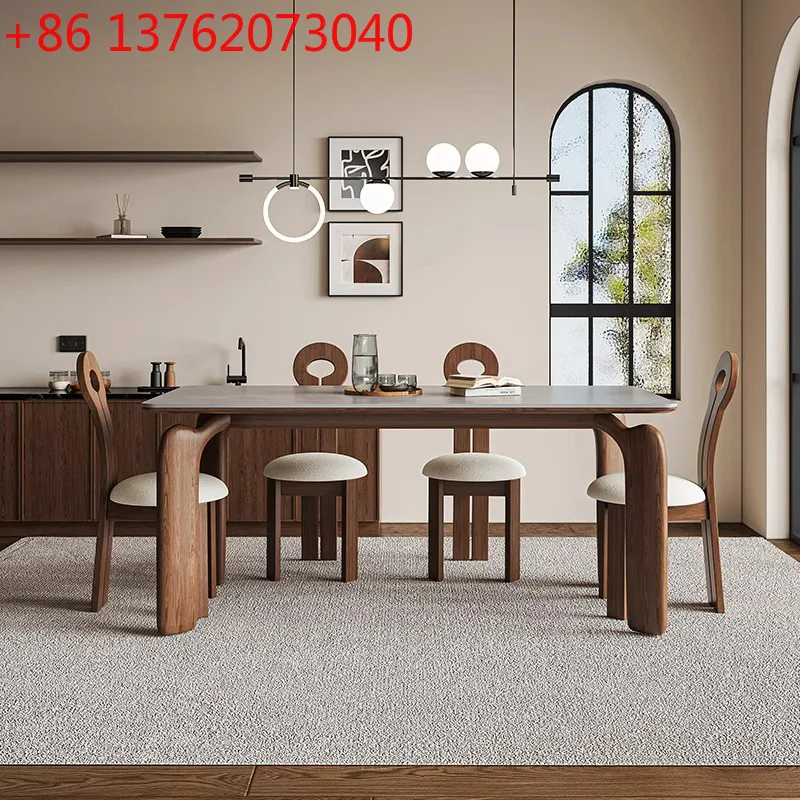 

Обеденный стол Wabi Sandy Wind из массива дерева, компактный, для дома, простой, из ясеня, минималистичный