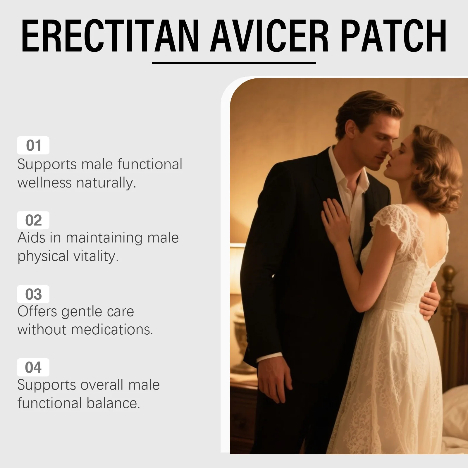 Erectitan Avicer Patch zur Steigerung der Körperlichen Vitalität und Erhaltung Männlicher Energie Wellness-Pflege Funktionelles Wellness-Pflaster für Männer 30 Stück – Detail 4
