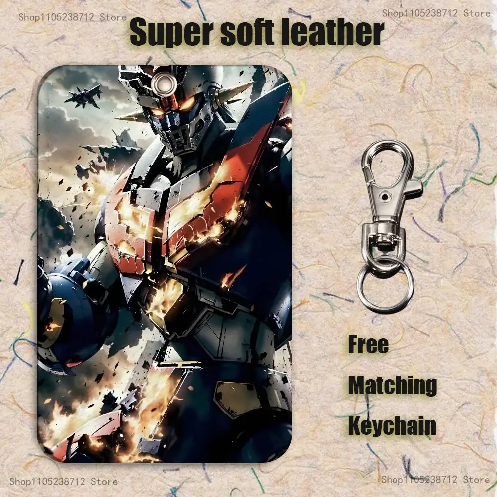 M-Mazinger Z Robot Holder Keychain For Bank Business Work Card Holder Student Card Protective Case Bus Card