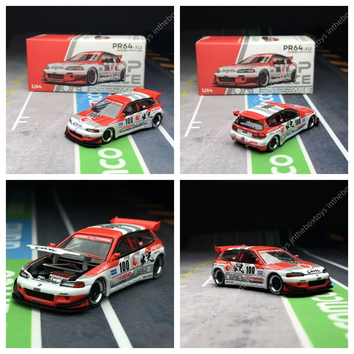 

Pop Race 1:64 Pandem Civic EG6 V1.5 Idemisu Motion Infinite #212