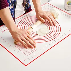 Silicone Kneading Mat Non-Stick Silicone Dough Pad Pizza Dough Cooking Baking Sheet Fondant Dough Rolling Pastry Pad Oven Liner